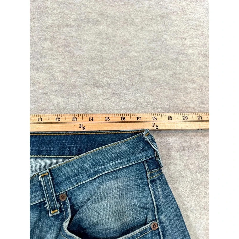Levis 501 Original Fit Jeans Mens 36x32 Blue Denim Mid Rise Straight 00501-0197